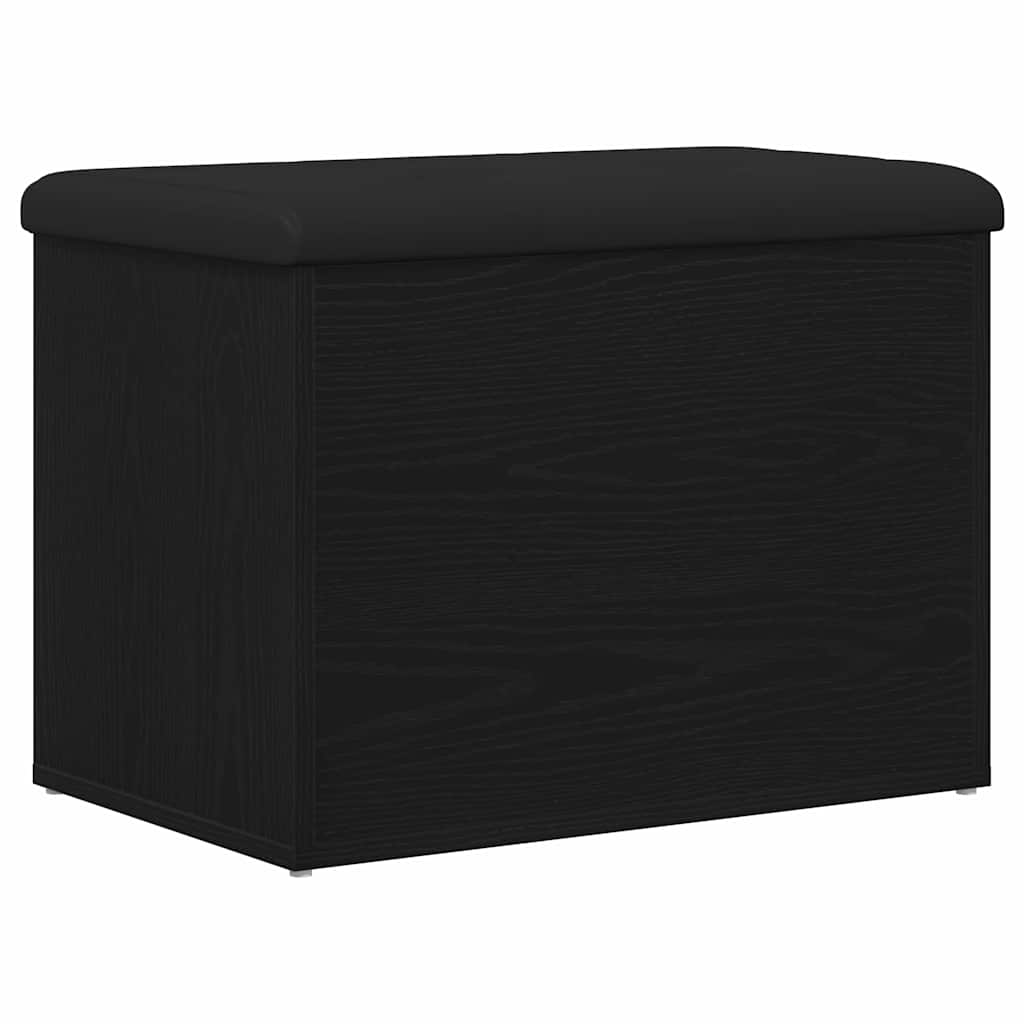 Storage Bench Black oak 62 x 42 x 45 cm Engineered Wood